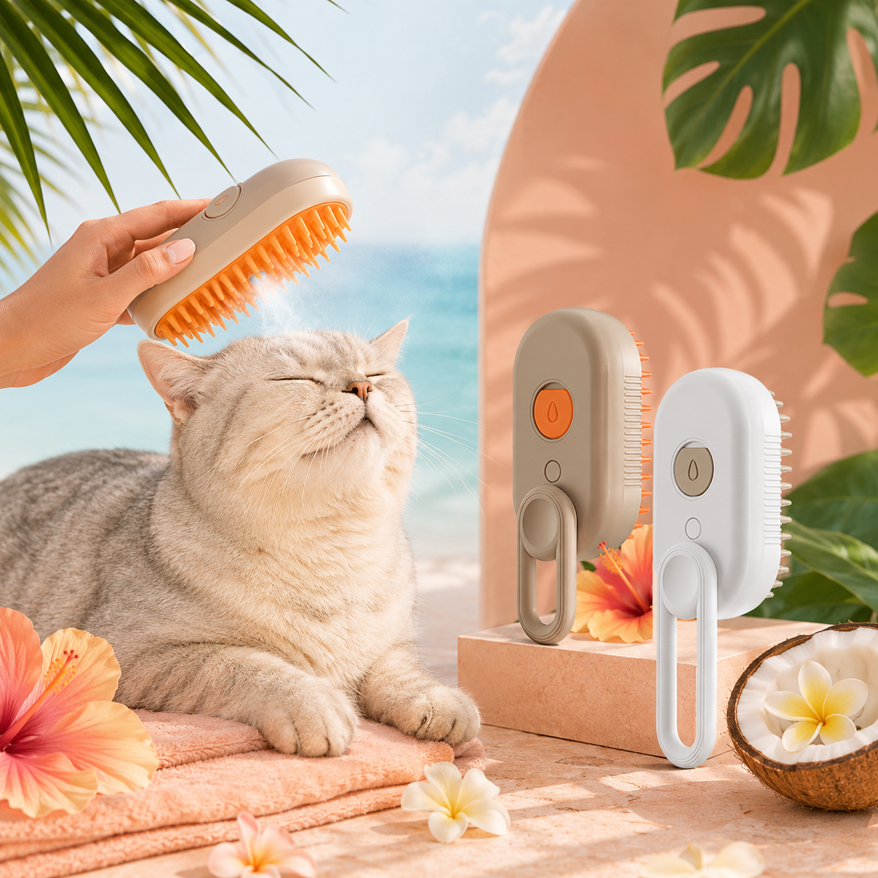 PawMist Grooming Brush